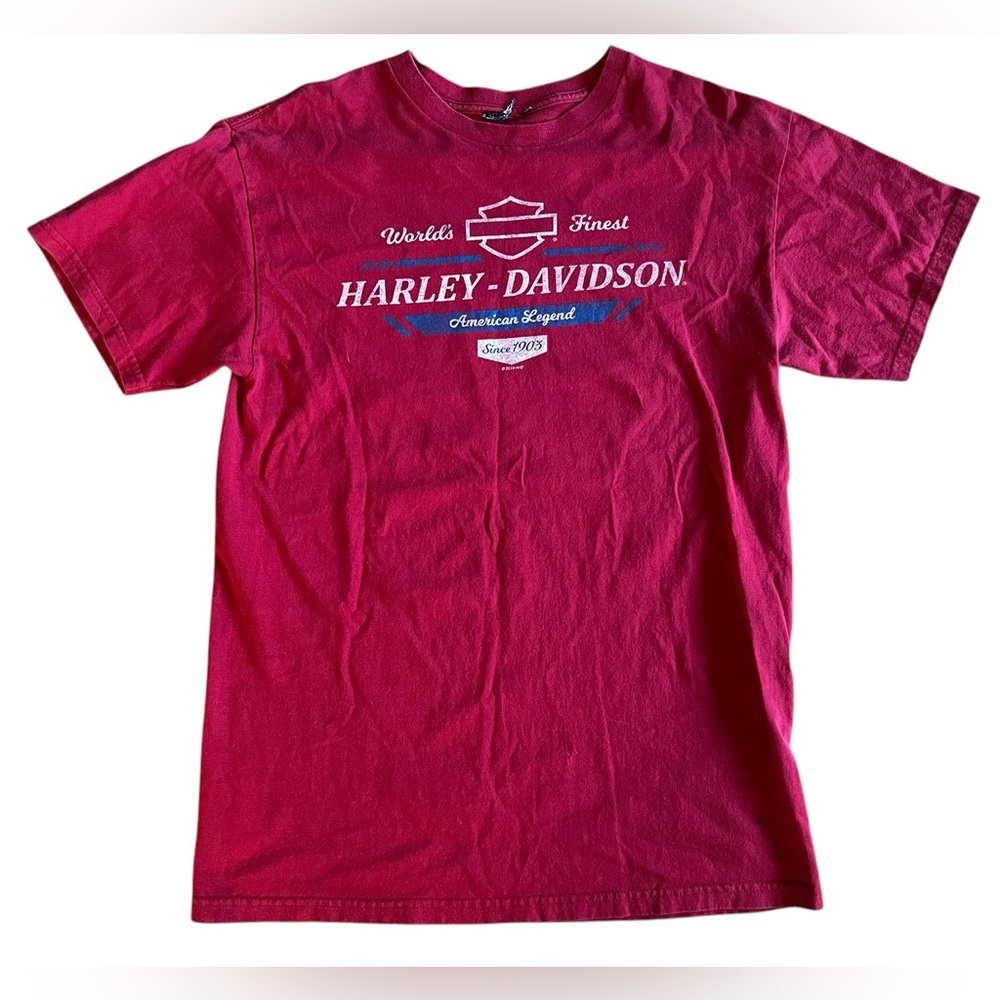 HARLEY-DAVIDSON Red Eagle T-Shirt MIKE BRUNO'S NORTHSHORE SLIDELL, LA Moto Sz L - Picture 2 of 8